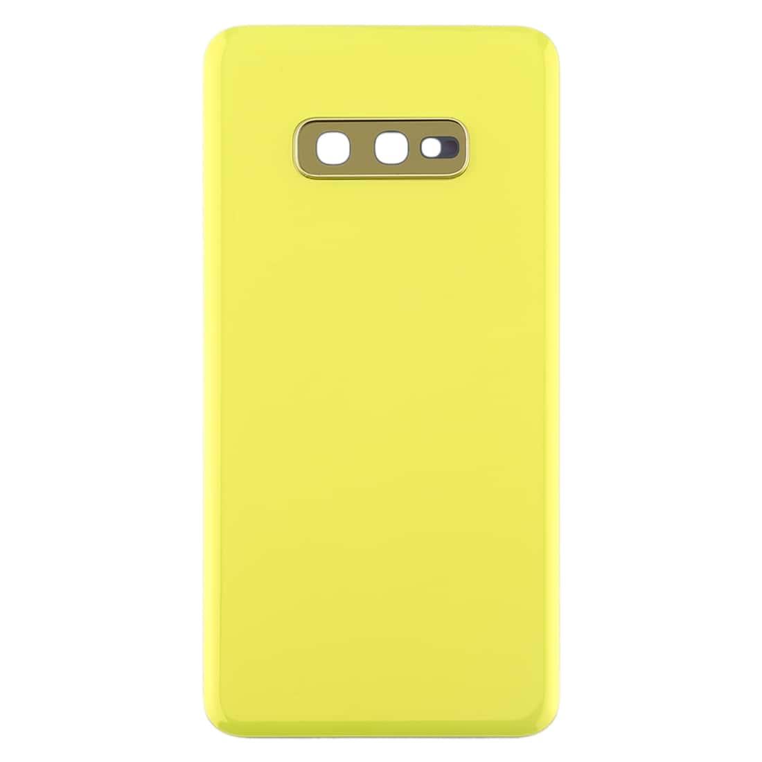 Back Glass Panel for Samsung Galaxy S10e Yellow with Camera Lens - EGFix Back Glass Panel for Samsung Galaxy S10e Yellow with Camera Lens - EGFix